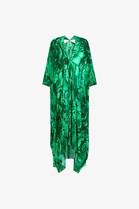 Malachite Print Long Kaftan