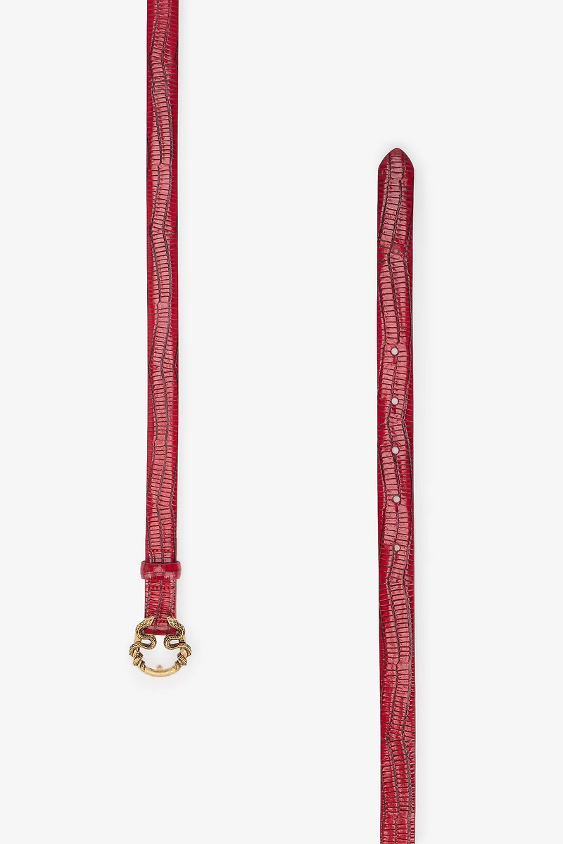 Serpentine Leather Belt