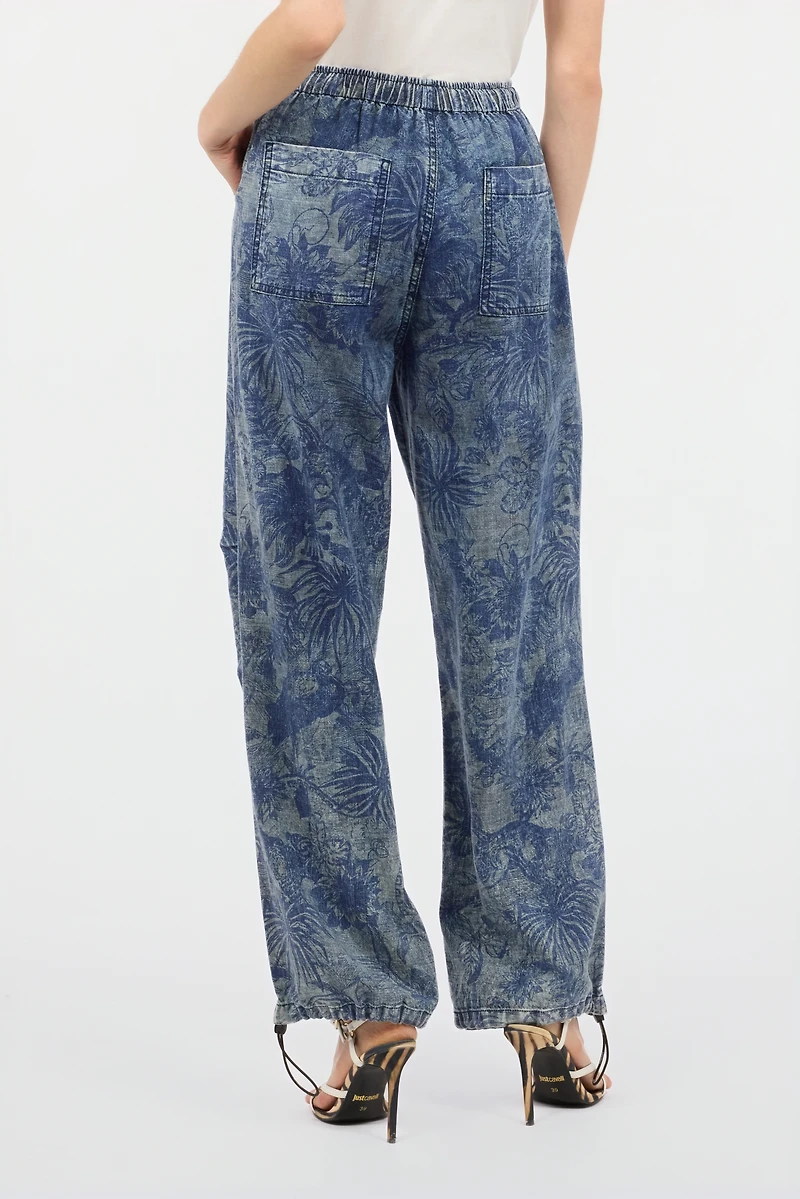 Floral-Print Sports Pants