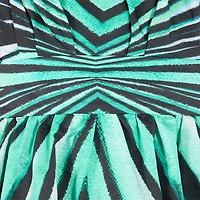 Ray of Sea Print Dress Mini