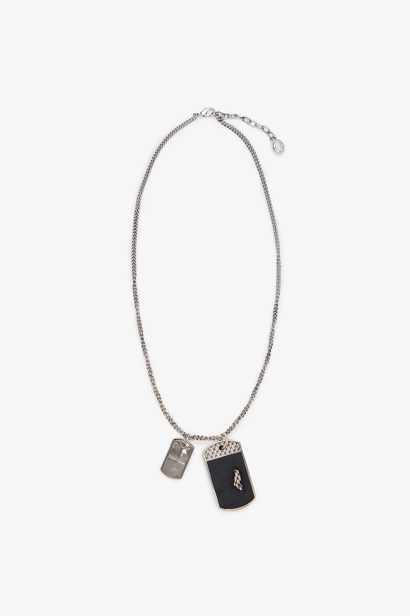Necklace With Chain And Double Pendant
