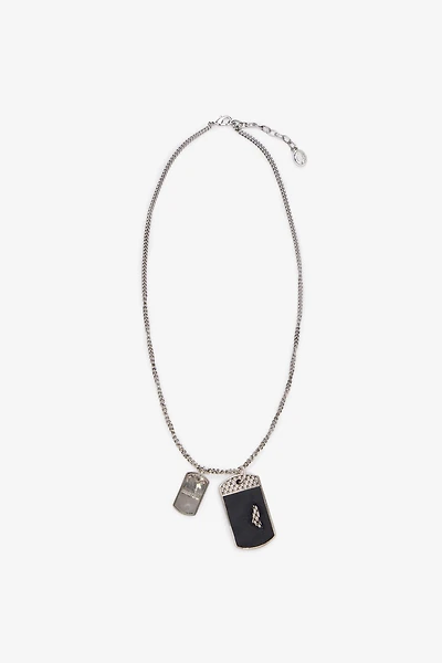 Necklace With Chain And Double Pendant