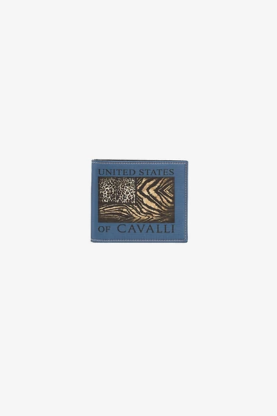 Animal-print logo bi-fold wallet
