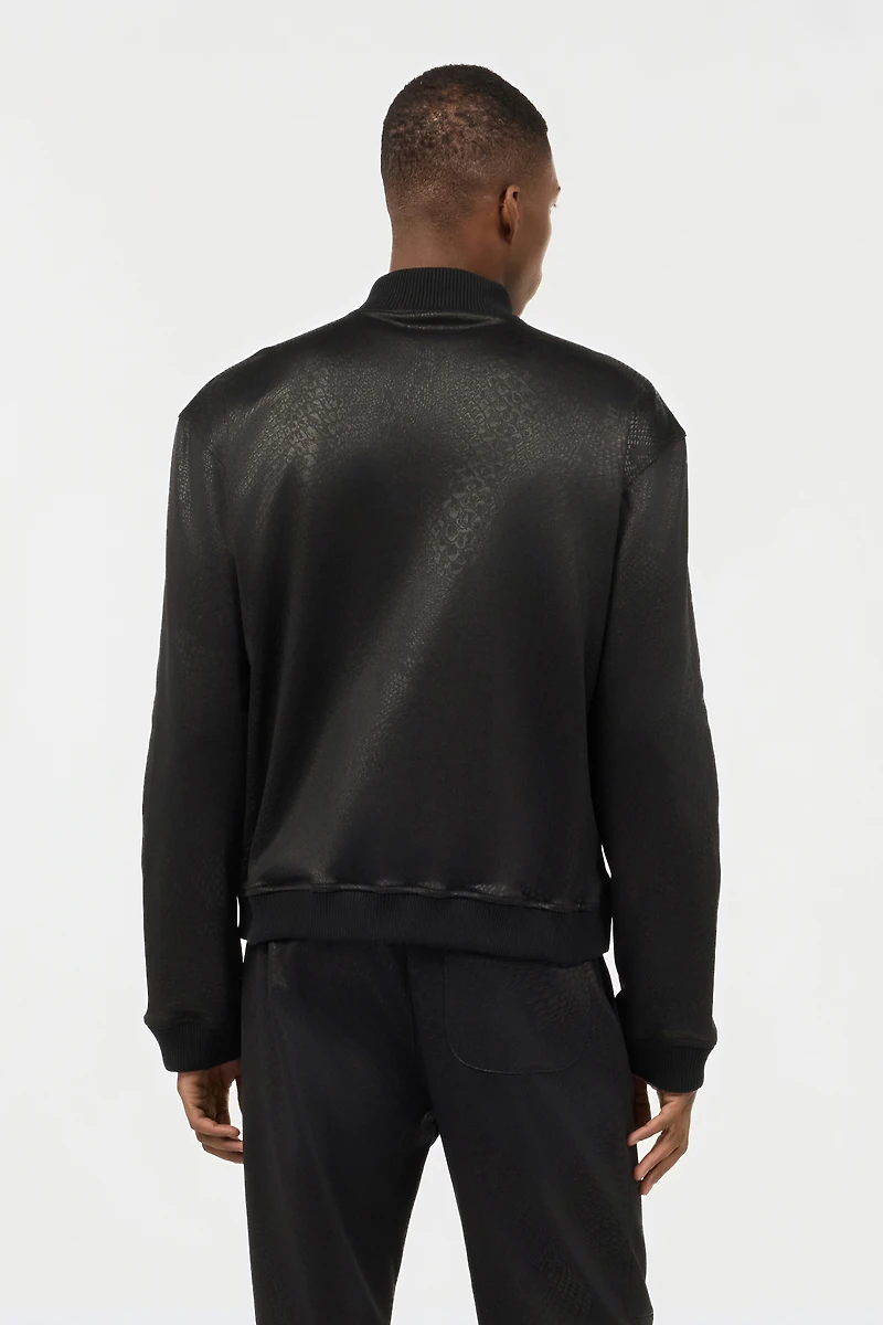 Full-Zip Sweatshirt With Python Print