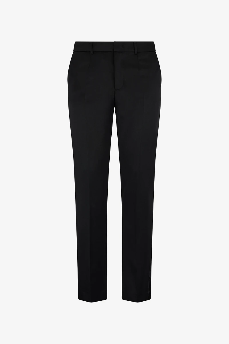 Straight-Leg Wool Trousers