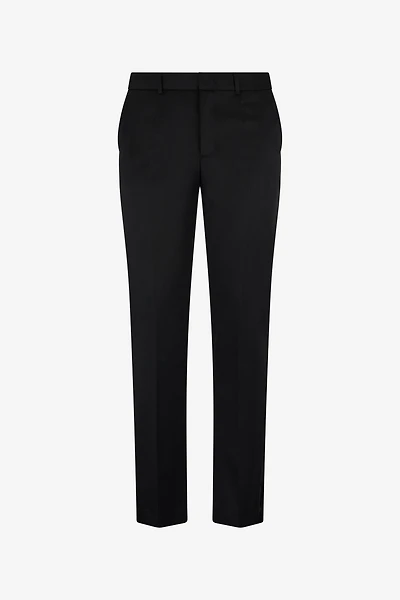 Straight-Leg Wool Trousers