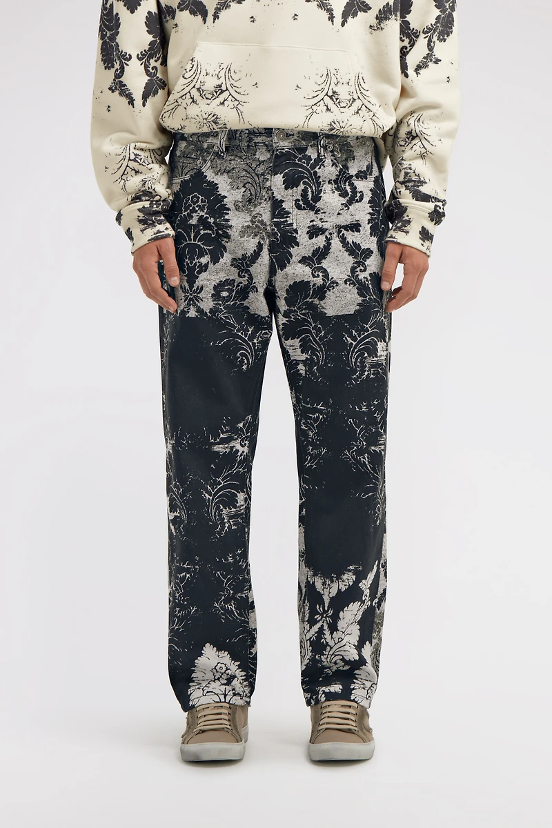 Broccato Print Jeans
