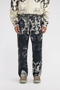 Broccato Print Jeans