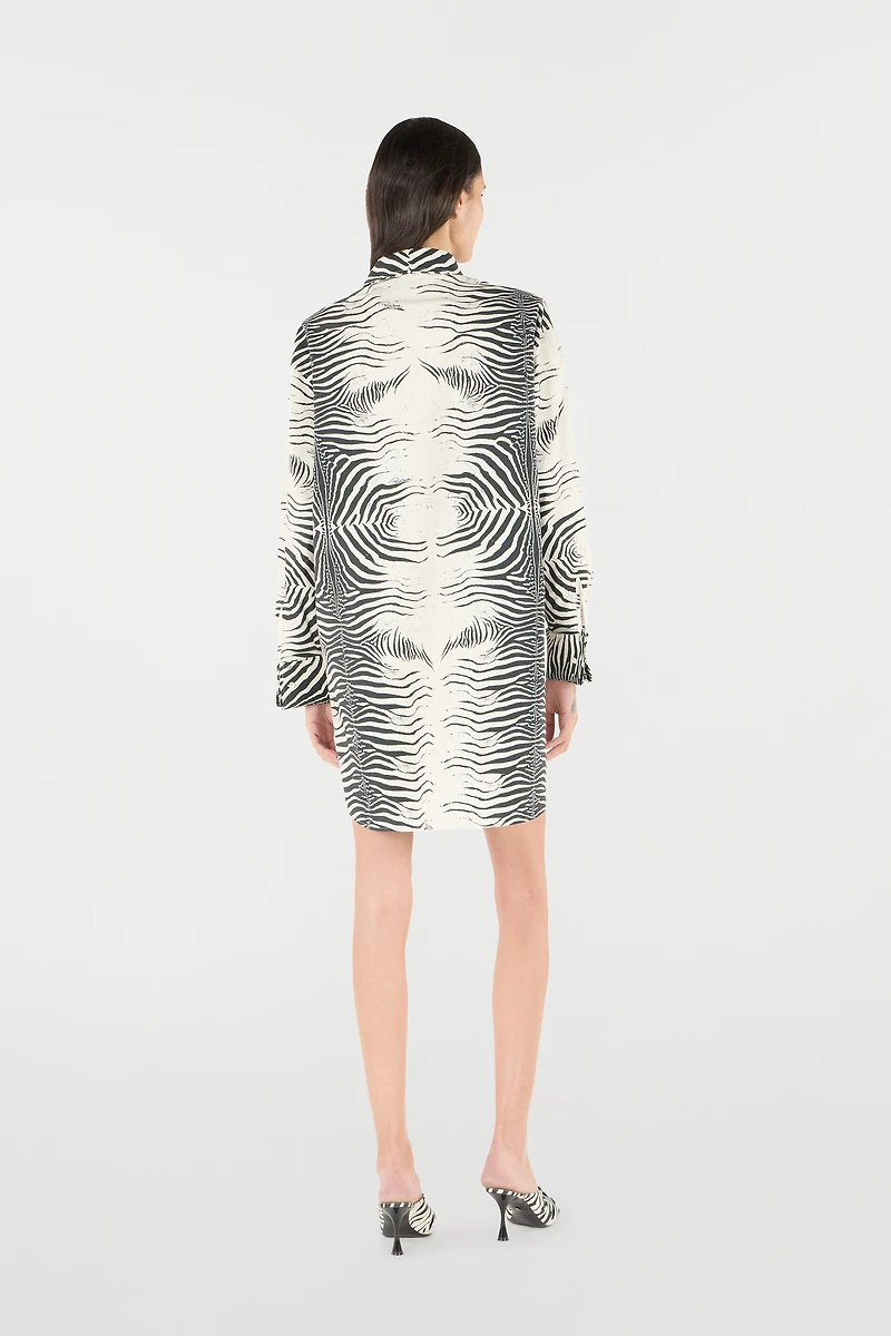 Zebra-Print Long Shirt