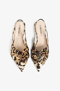 Le Pettegole slingback with Jaguar print
