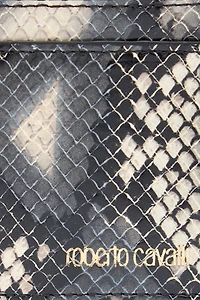 Printed leather cardholder with zip