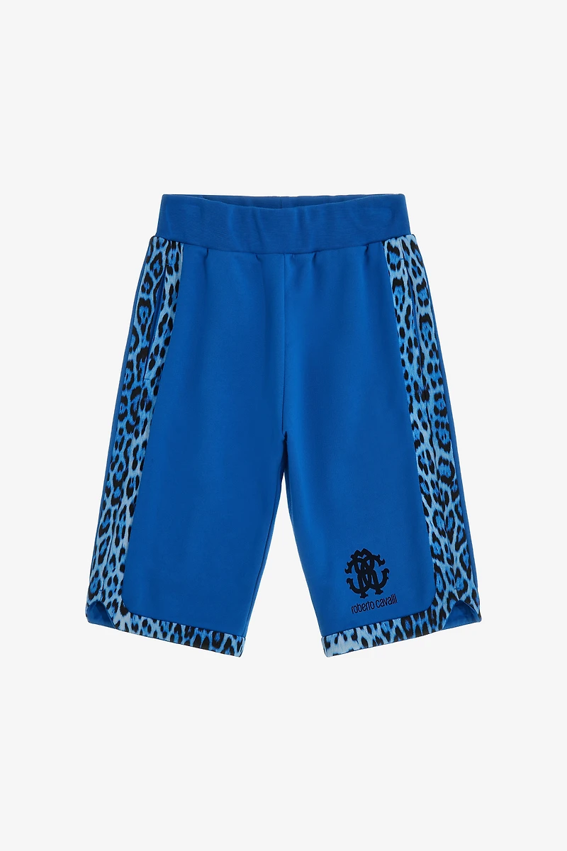 Blue Leopard Shorts