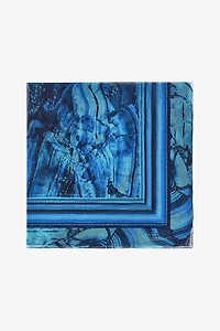 Silk Shawl with Malachite Print