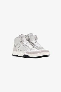 White Leather High-Top Sneaker