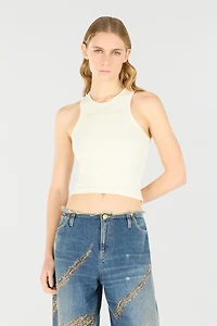 Tank Top With Embroidered Logo