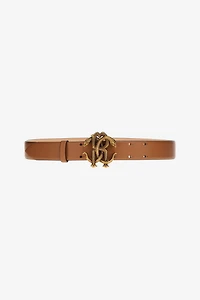 Leather belt with Monogram Mirror Snake