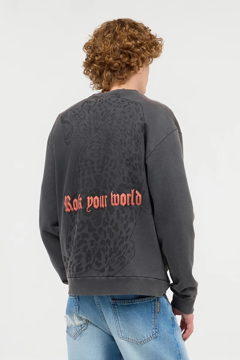 Sweatshirt With Jaguar And Lettering