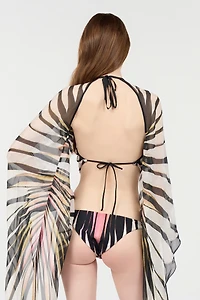 Trikini With Ray Of Pink Print