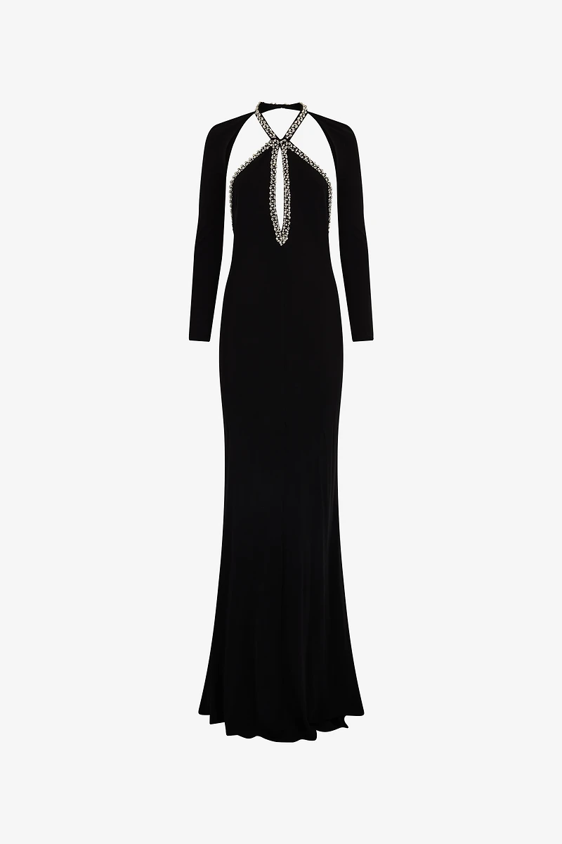 Long dress with crystals