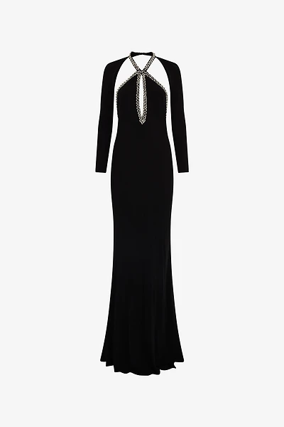 Long dress with crystals