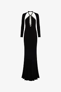 Long dress with crystals