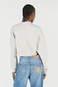 Cropped Sweatshirt With Mirror Snake Monogram