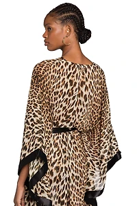 Leopard-Print Kaftan Dress