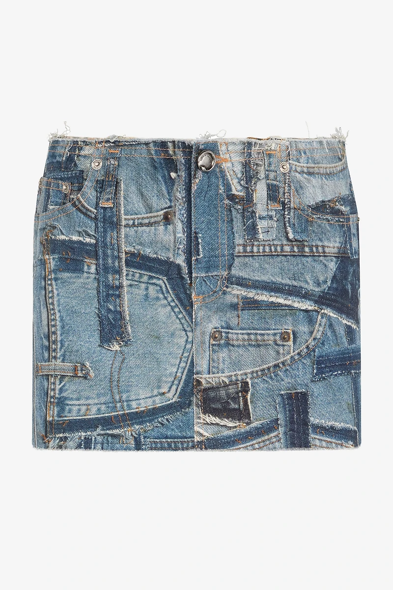 Patchwork Capsule Collection Denim Mini Skirt