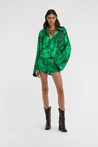 Malachite Print Shorts