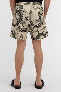 Swim shorts with Snake print
