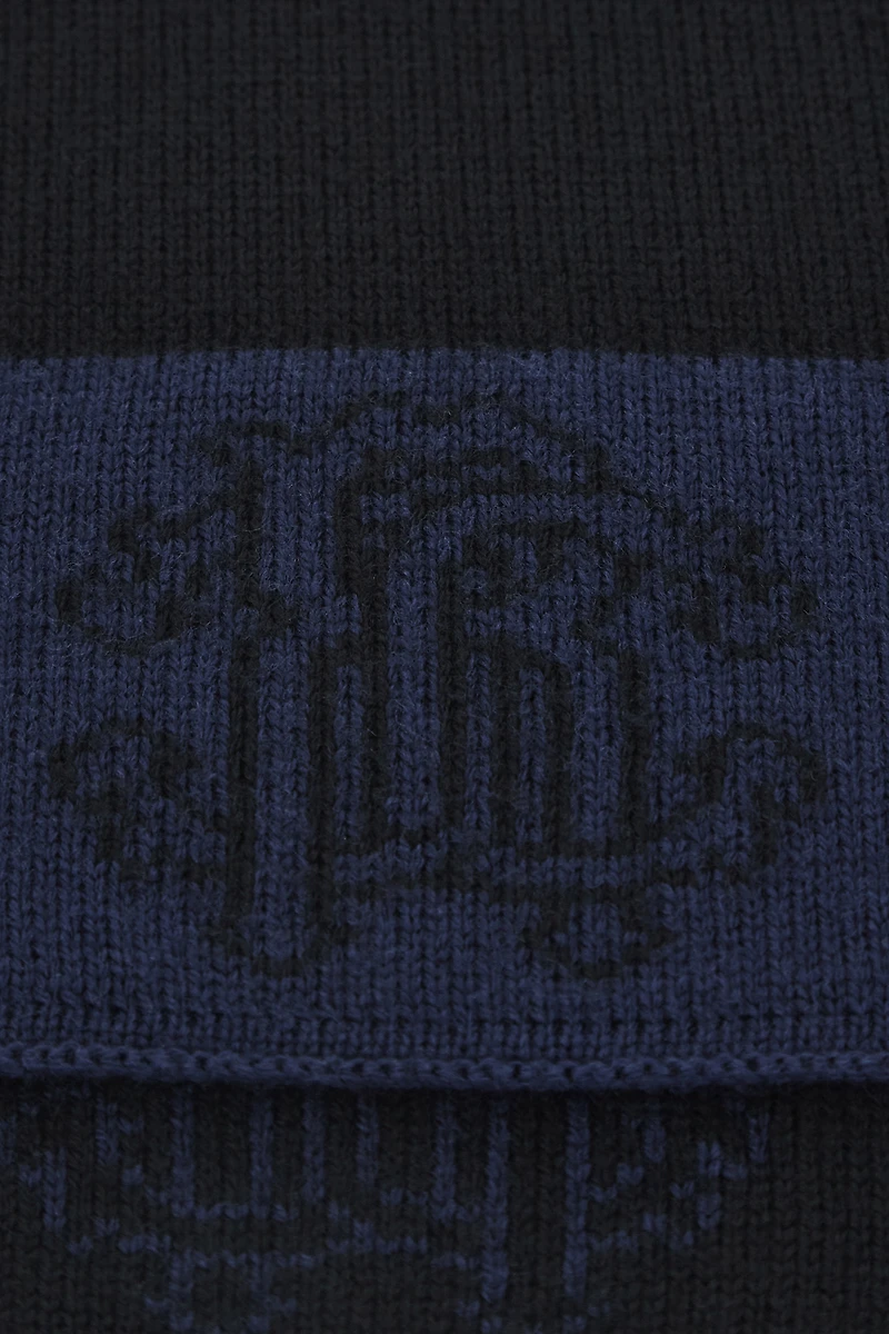 Black Scarf Monogram RC Jacquard