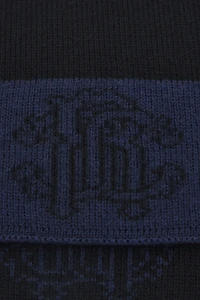Black Scarf Monogram RC Jacquard