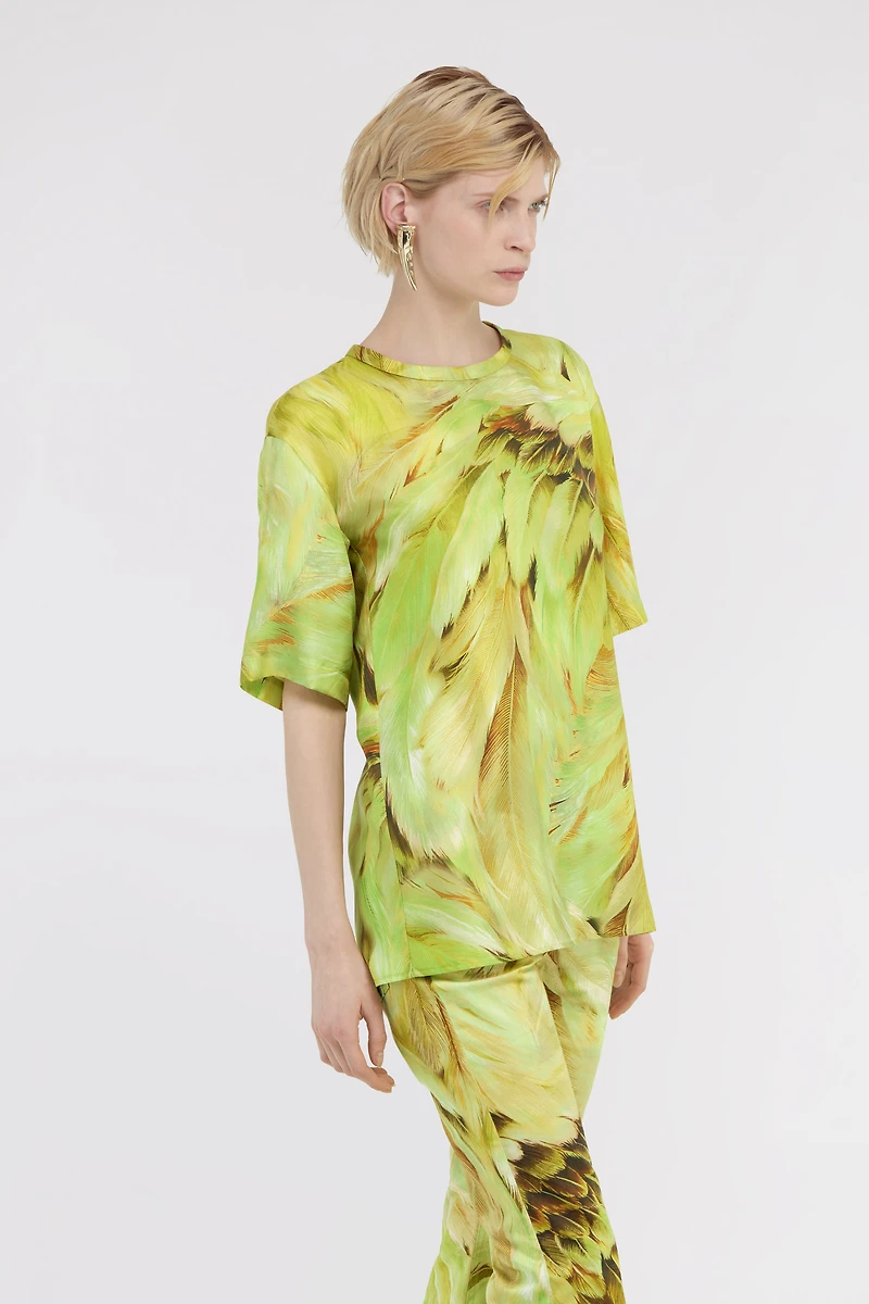 Plumage print t-shirt