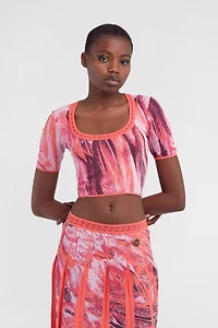 Plumange Print Top