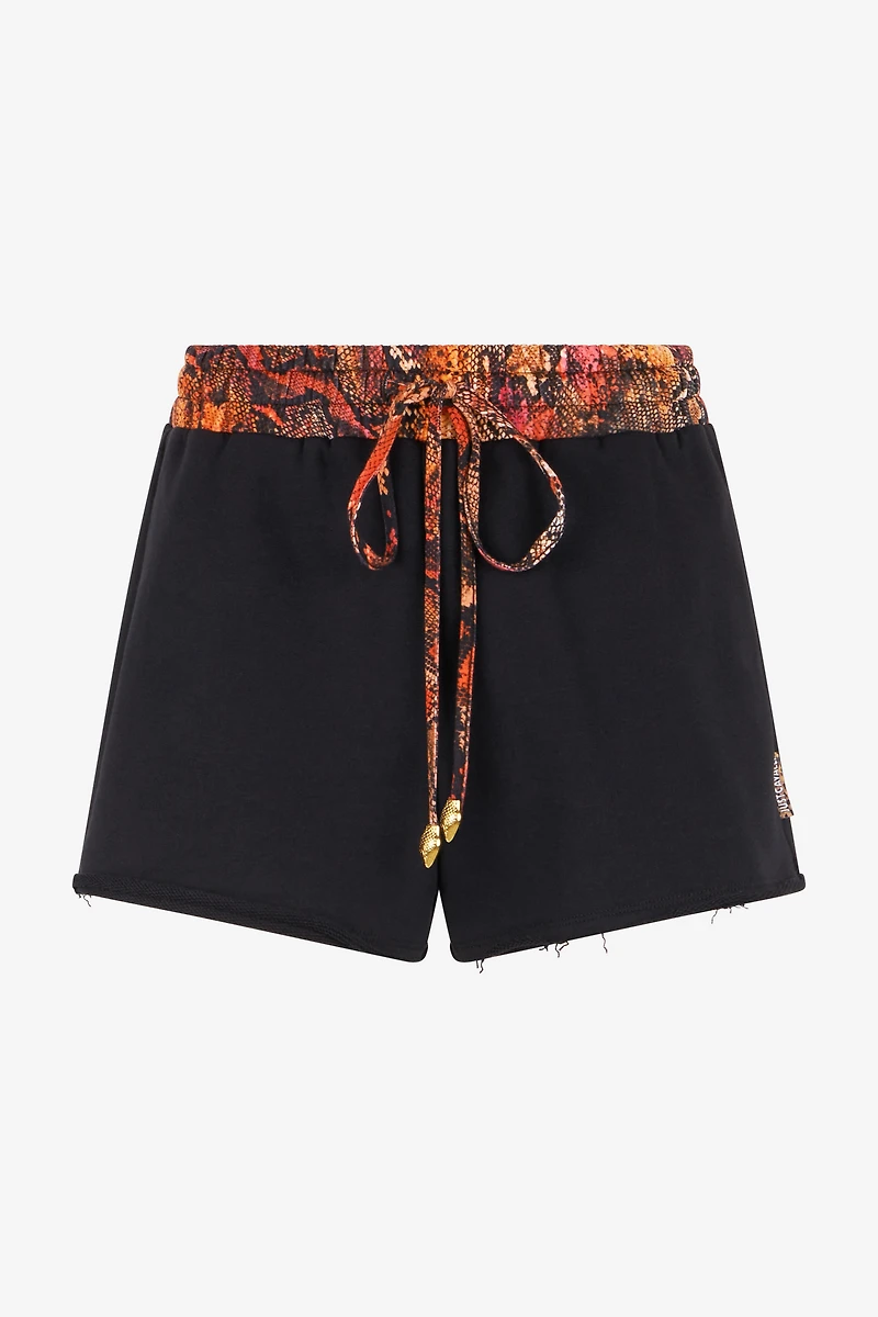 Sports Shorts With Python Print Waistband