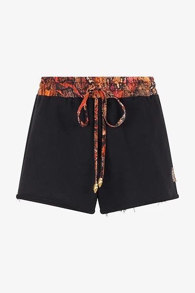 Sports Shorts With Python Print Waistband