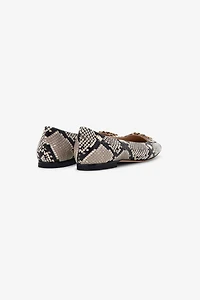 Snake Print Flats