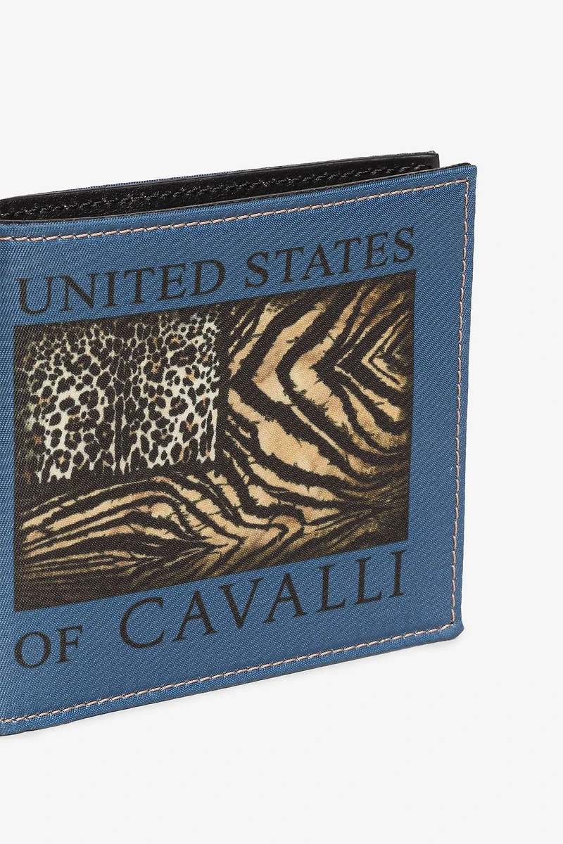 Animal-print logo bi-fold wallet