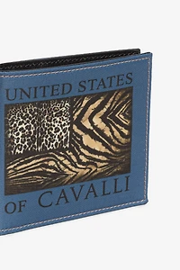 Animal-print logo bi-fold wallet