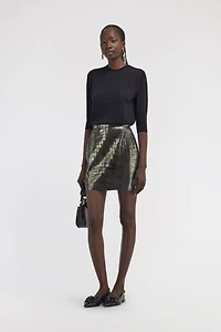 Leather skirt Croco print