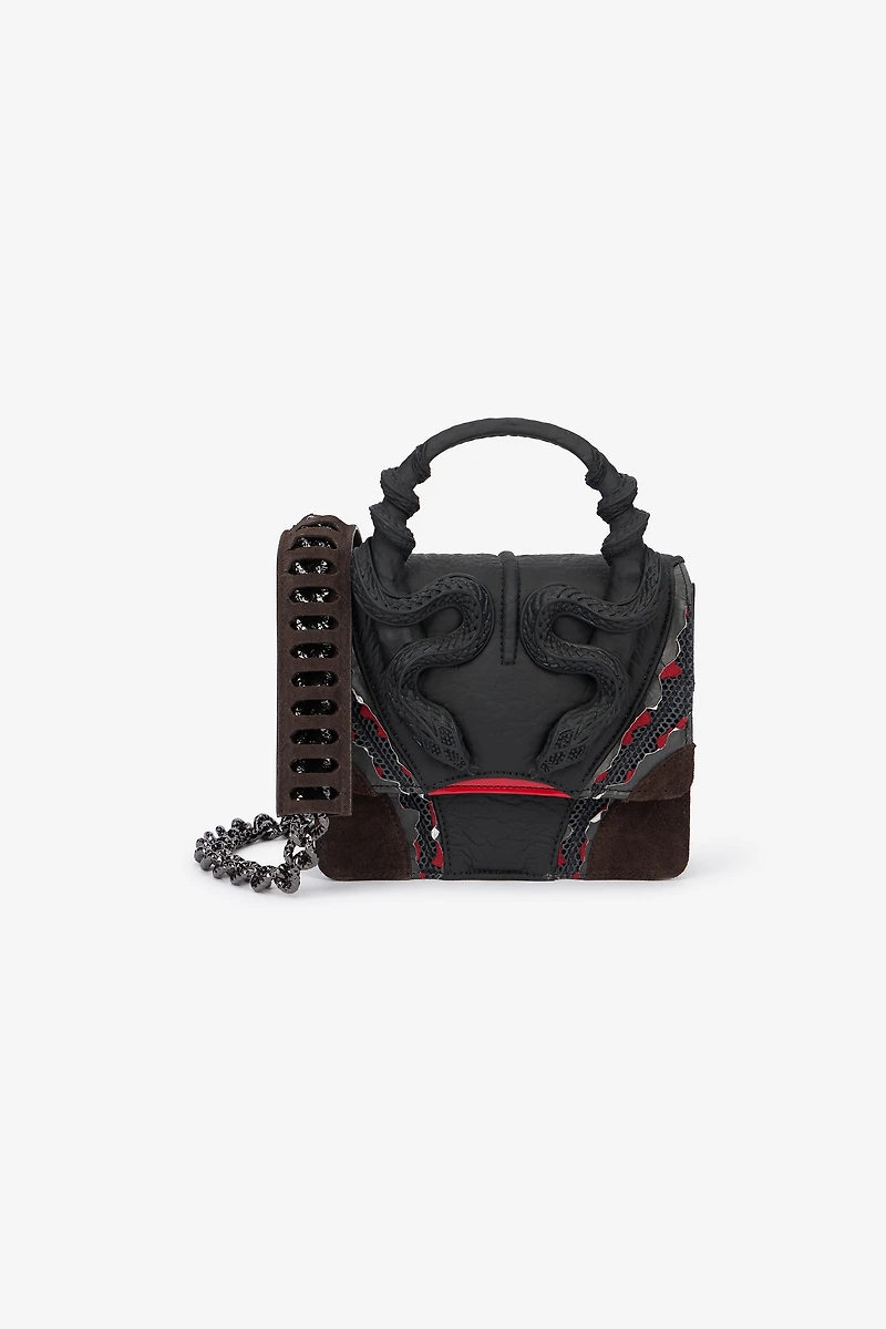 Red And Black Bag With Snakes