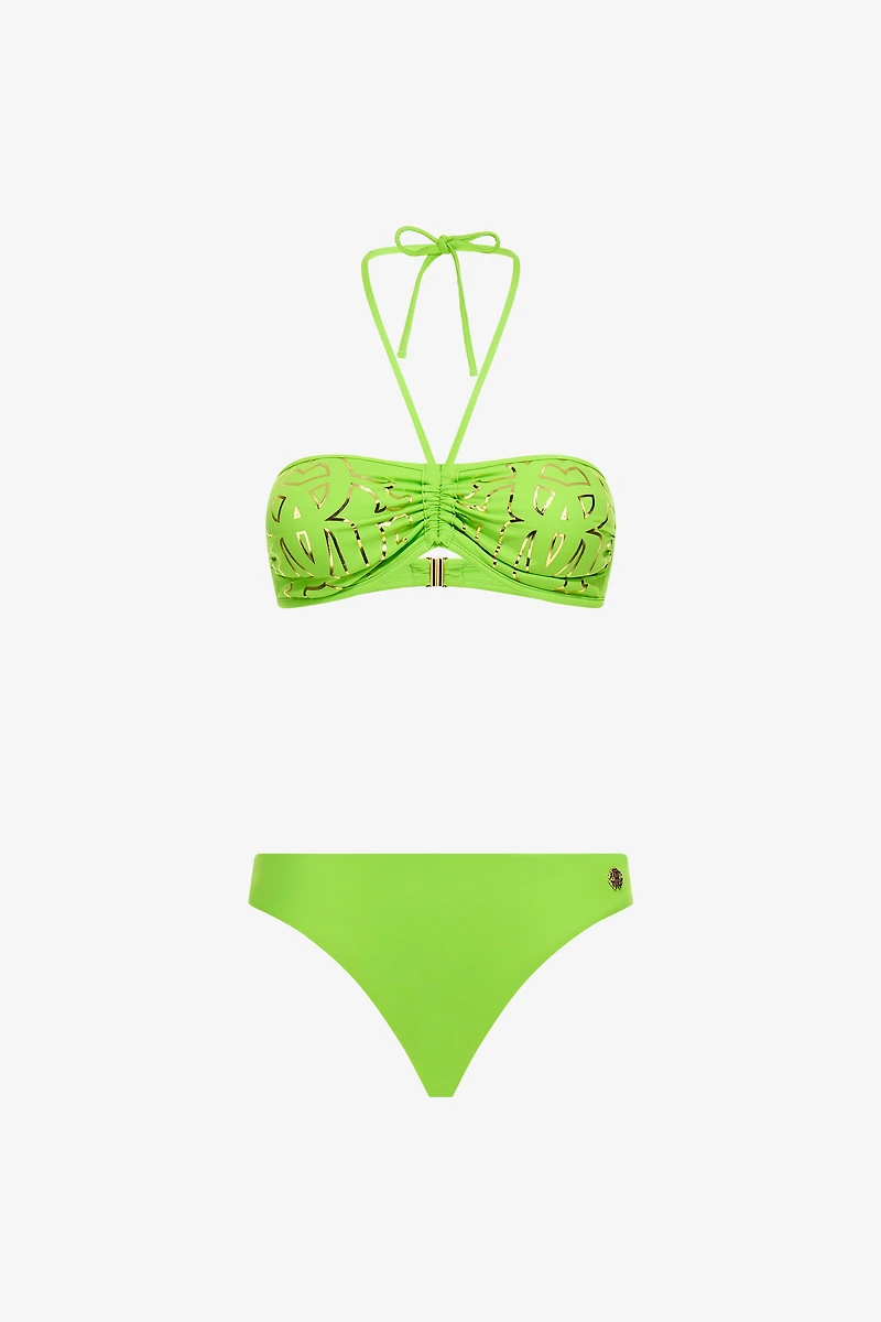 Green Logo Monogram RC Bikini