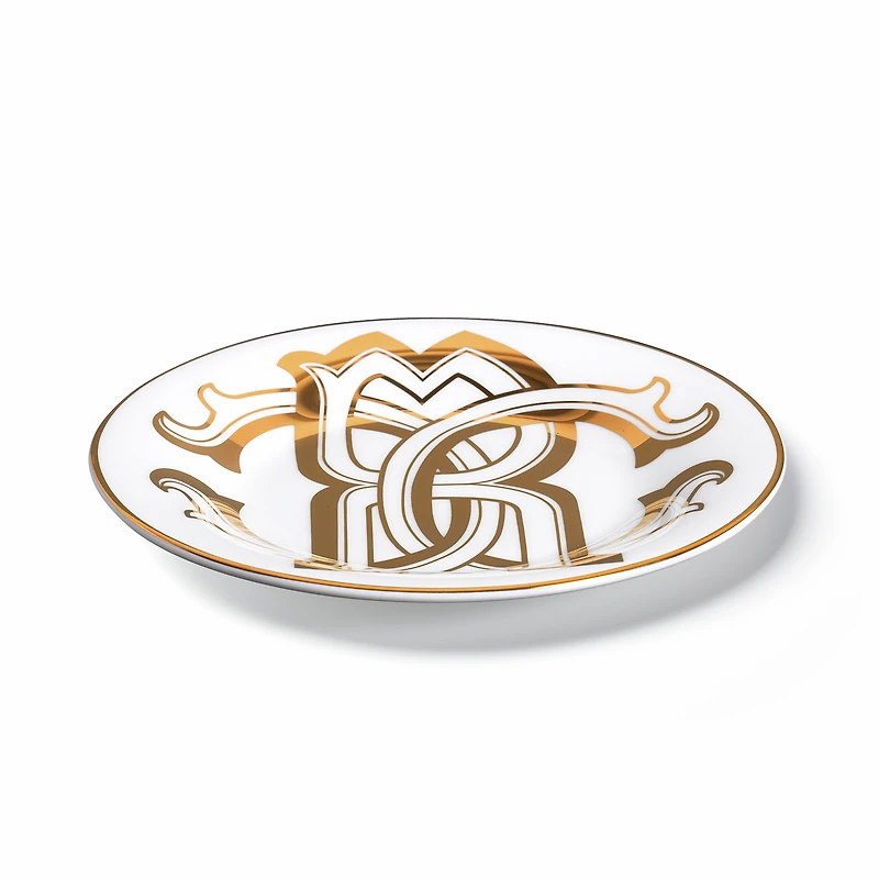 Monogram Gold 2 Bread Plates Set
