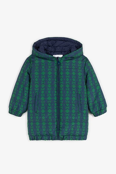 RC Monogram-Print Padded Coat