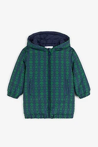 RC Monogram-Print Padded Coat