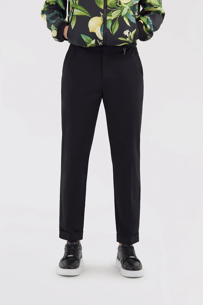 Tailored slim pants with fang