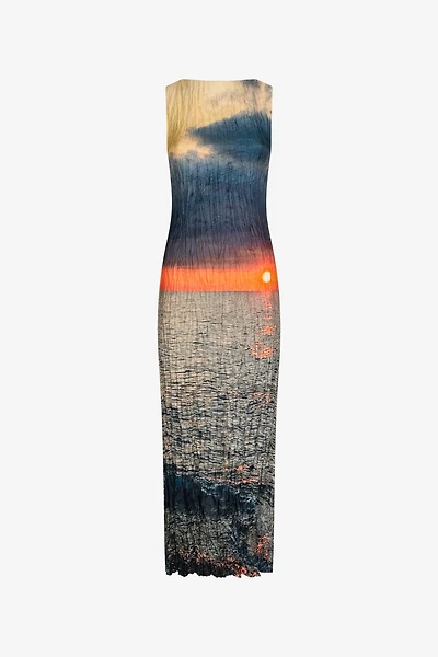 Sunrise Print Long Dress