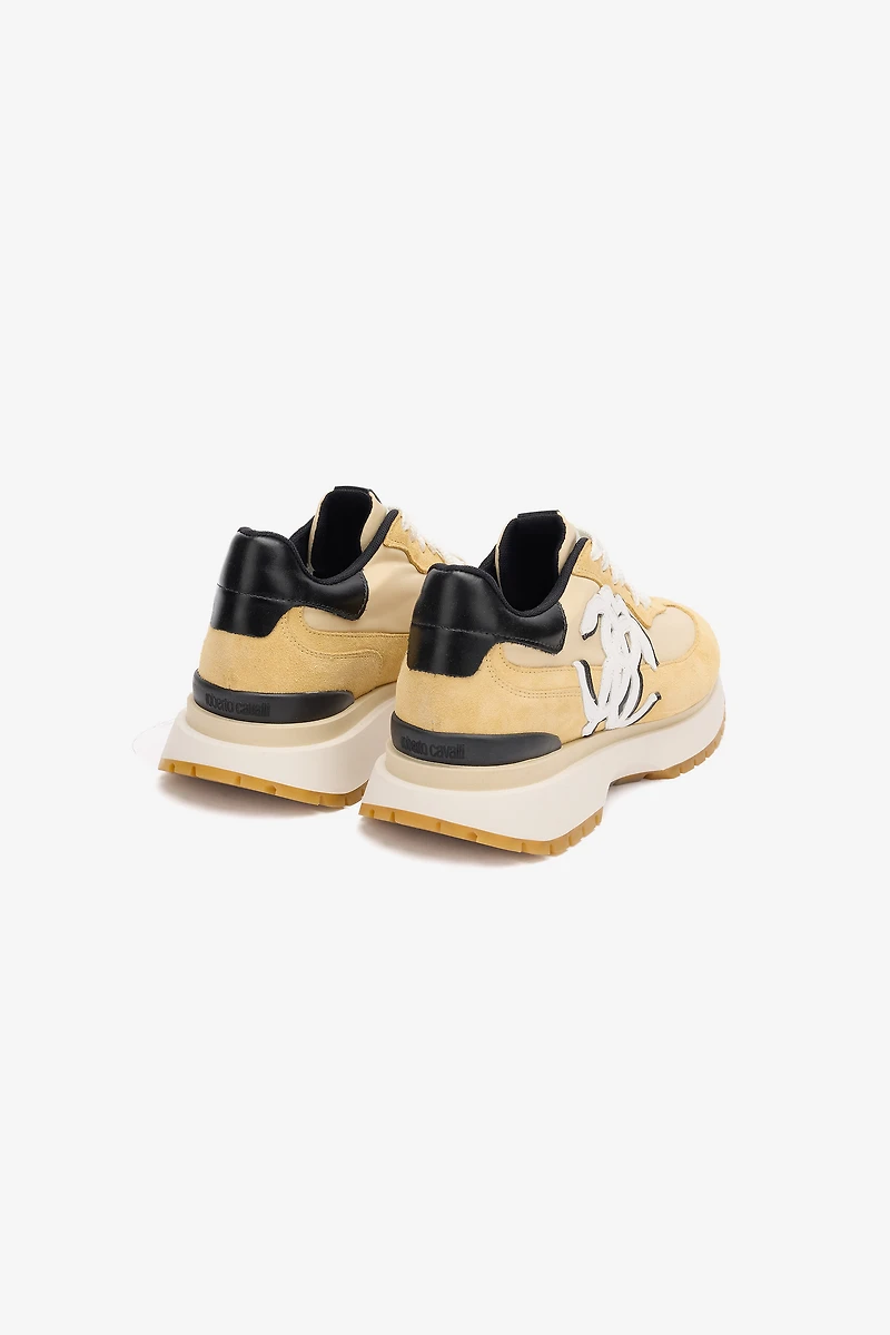 Sneakers With Contrasting Back And Monogram Mirror Snake