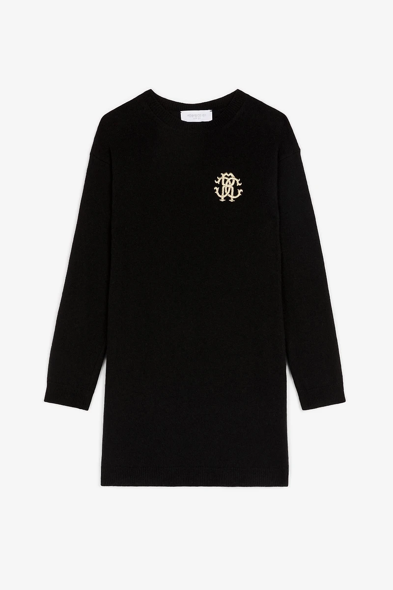 RC Monogram-Embroidered Dress