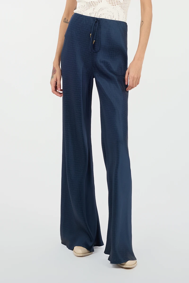 Fluid Silk Pants With Print